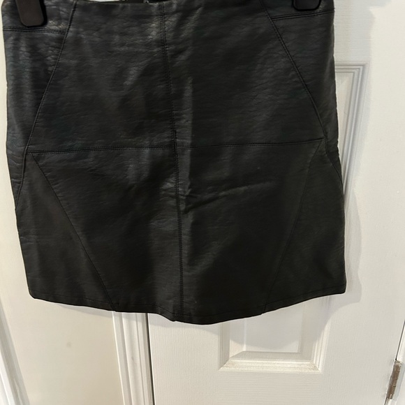 Black Faux Leather Mini Skirt - Picture 1 of 1